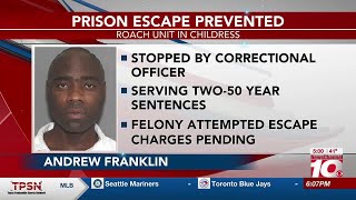 VIDEO TDCJ correctional officer prevents attempted escape from prison in Childress [upl. by Eagle485]