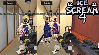 Ice Scream 4 Outwit Mod Multiple Rods Full Gameplay [upl. by Delcine]