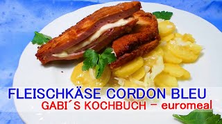 LEBERKÄSE CORDON BLEU  gefüllter panierter Fleischkäse leckeres deftiges Blitzrezept [upl. by Foah]