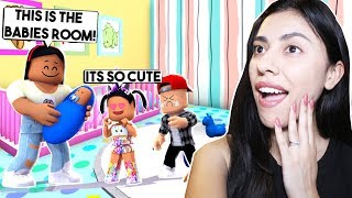 DECORATING THE BABYS BEDROOM  Roblox Roleplay  Bloxburg [upl. by Einner]