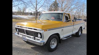 1975 Ford F250 Ranger XLT Camper Special StartUp [upl. by Ytsirk]