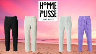 Trying on HOMME PLISSÉ ISSEY MIYAKE Pants [upl. by Nosylla]