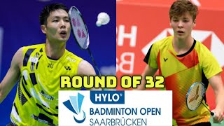 MSR32 Chou Tien Chen TPE VS Aaron SONNENSCHEIN GER  Hylo Open 2024 Badminton [upl. by Bax]