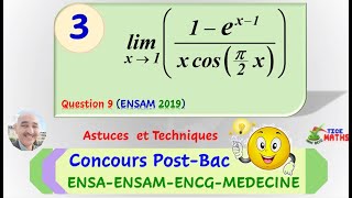 Concours PostBac Vidéo 3 Astuces et Techniques ENSAM 2019 Question 9 Bac Concours [upl. by Hctim]