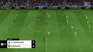 Club Brugge vs Norwich City 17072024 Club Friendlies EA FC 24 [upl. by Rednirah236]