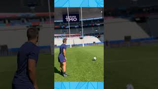 Thomas Ramos Captains Run Kick rugbybricks RBVortex Low Cut Kicking Tee 76mm  NZ Made [upl. by Ogait]