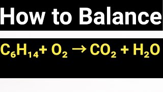 How to Balance C6H14O2→CO2H2O [upl. by Eesdnil]