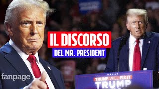 Elezioni americane 2024 Trump parla da vincitore sul palco “Abbiamo fatto la storia” [upl. by Oralla]