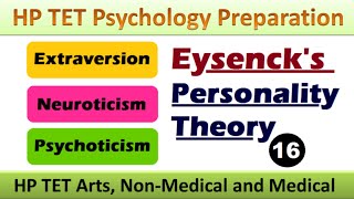 Eysencks Theory of Personality  Type cum trait approach  Hans Eysenck  Adhyayan Kaksh [upl. by Neivad391]