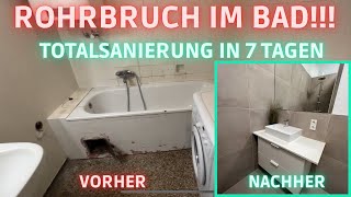 Totalsanierung nach Rohrbruch im Bad [upl. by Fredrick64]