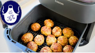 Hackbällchen im Heißluftfritteuse in 13 Minuten fertig knusprig und saftig [upl. by Deegan367]