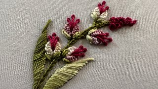 New gorgeous hand embroidery design hand embroidery tutorialembroidery flower design [upl. by Rolyt223]