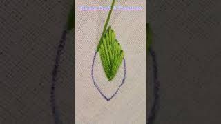 Hand Embroidery  Leaf Embroidery with fishbone stitch  Beautiful Embroidery  Learn Embroidery [upl. by Eerol]