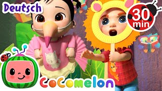 Das TiereRateLied  CoComelon  JJs Animal Time Deutsch  Cartoons und Kinderlieder [upl. by Ennaxor]