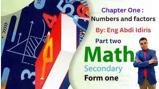 Numbers and factor Math form 1  Chapter one Part 2 [upl. by Arreit]