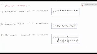 Sequence and series Revision Module 3 Means  AM GM HM [upl. by Mahda46]