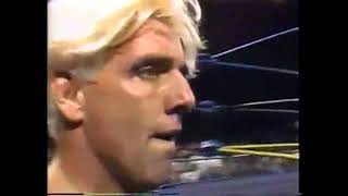 WCW Flair Arn Windham vs Sting Flyin Brian and El Gigante WCW May 1991 [upl. by Suilmann211]