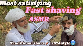 ASMR Fast Shaving 🪒 Cream with Barber is old part251 [upl. by Leor422]