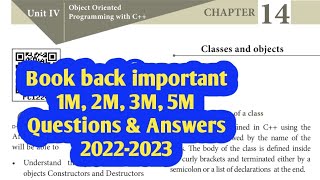 11th cs chapter 14 book back important 1M2M3M5M Questions amp Answers [upl. by Nayd]