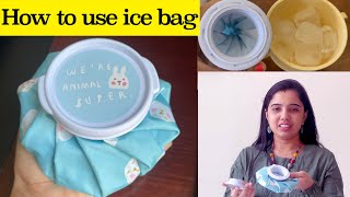 Cooler ice bag Tamil review pain reliefblue dog ice bag travel with achu [upl. by Rehotsirk244]