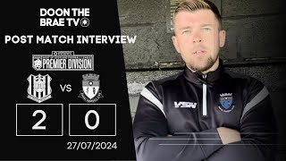 Post Match Interview  Auchinleck Talbot 27072024 [upl. by Eillehs]