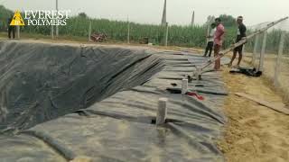 Site Installation  Haryana  LDPE Pond liner  Plastic Diggi  Everest Polymers [upl. by Liahkim870]