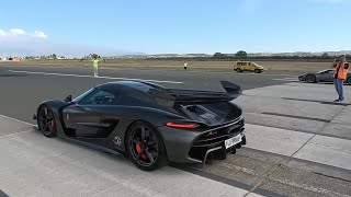 Koenigsegg Jesko Vs Bugatti Chiron SS Vs Regera DRAG RACE Which Car is faster [upl. by Ardnuaek]