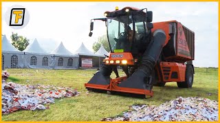 This Giant TRASH VACUUM Sweeps Festival Grounds CLEAN  Fascinating Most Powerful Cleaning Machines [upl. by Ylebmik702]