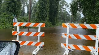 Inland Horry County roads experience flooding closures during Tropical Storm Debby [upl. by Jowett]