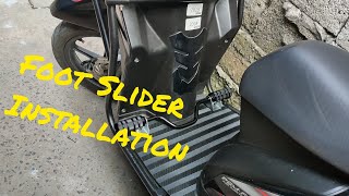 Foot Slider Installation  Rubber Matting  Honda Beat FI Version 1 [upl. by Hannaoj]