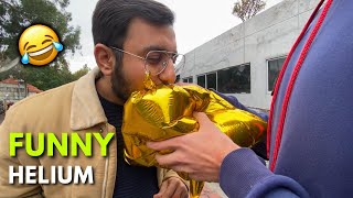 Funny Helium Prank At Our University [upl. by Llenra]