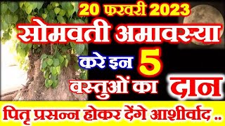 Somvati Amavasya Kab Hai  Amavasya February 2023 Date फाल्गुन अमावस्या पर करें इन 5 वस्तुओं का दान [upl. by Uot]