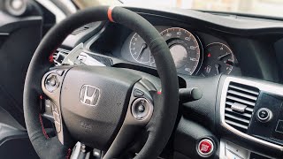 Installing Alcantara Steering Wheel On The Accord [upl. by Noreik]