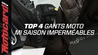 TOP 4 Gants Moto homologués tactiles MI SAISON et imperméables 🌦 [upl. by Eibbil]