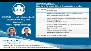 SCHWIND webinar on PresbyMAX treatments Time for a Paradigm Shift in Presbyopia Correction [upl. by Haeluj]