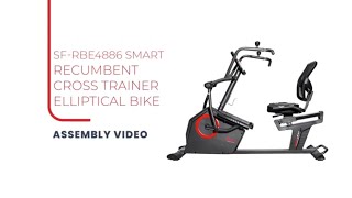 How to Assemble Recumbent Cross Trainer Elliptical Bike SFRBE4886SMART [upl. by Nylissej]