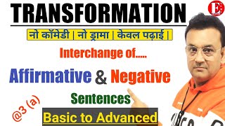 Transformation of Sentences  Interchange of Affirmative and Negative Sentences I English Grammar [upl. by Lehcim]