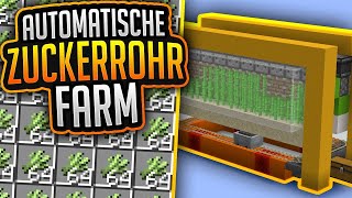 Wie baut man eine automatische Zuckerrohrfarm in Minecraft  Minecraft Tutorial [upl. by Aletha204]