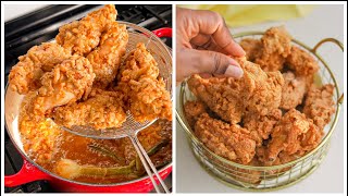 How To Make Crispy Fried Chicken At Home  KFC Copycat Recipe [upl. by Huoh]