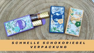 Schnelle Schokoriegel Verpackung basteln [upl. by Ernest]