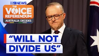 Prime Minister speaks on Voice referendum result  9 News Australia [upl. by Tremml]