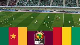 Cameroon 1 vs 1 Guinea 2024 CAF Full match Video game simulation PES 2021 [upl. by Vigor904]