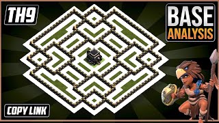 NEW BEST TH9 HYBRIDTROPHY Base 2023  Town Hall 9 TH9 Hybrid Base Design – Clash of Clans [upl. by Adieno840]