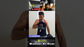 Best Biceps Workout At Home 💪🔥 shorts workout gym [upl. by Noyrb]