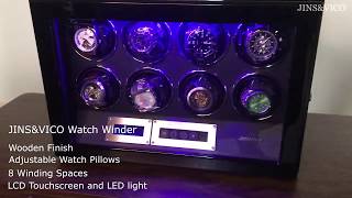 How to use JINSampVICO 80 Watch Winder with LCD Touchscreen [upl. by Rayford]