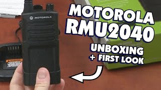 Motorola RMU2040 Two Way Radio Unboxing and First Look [upl. by Noraed]