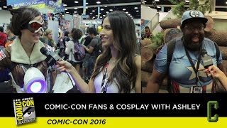 ComicCon Fans amp Cosplay With Ashley  San Diego ComicCon 2016 [upl. by Ennobe]