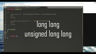 Programare pentru incepatori Limbajul C Lectia 12 long long unsigned long long [upl. by Isleana389]
