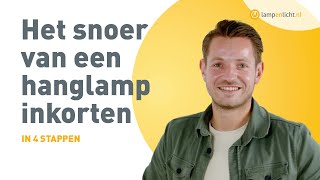 Het snoer van een hanglamp inkorten  TECHNISCHE UITLEG [upl. by Aronid40]