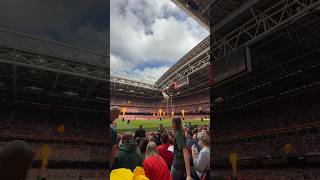 Fire display in Principality Stadium Cardiff [upl. by Akemet]